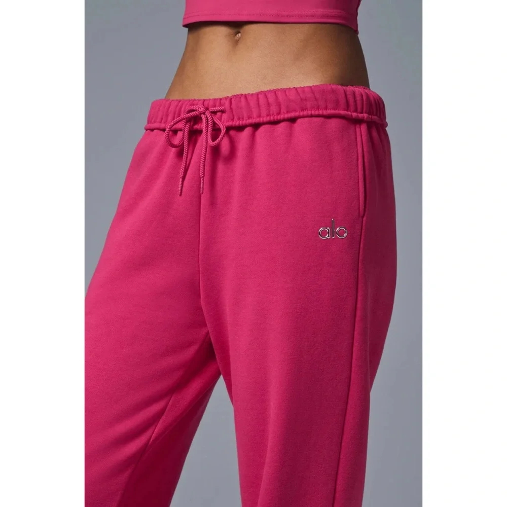 Alo Yoga Accolade Sweatpant Pink Summer Crush L - Picture 2 of 13